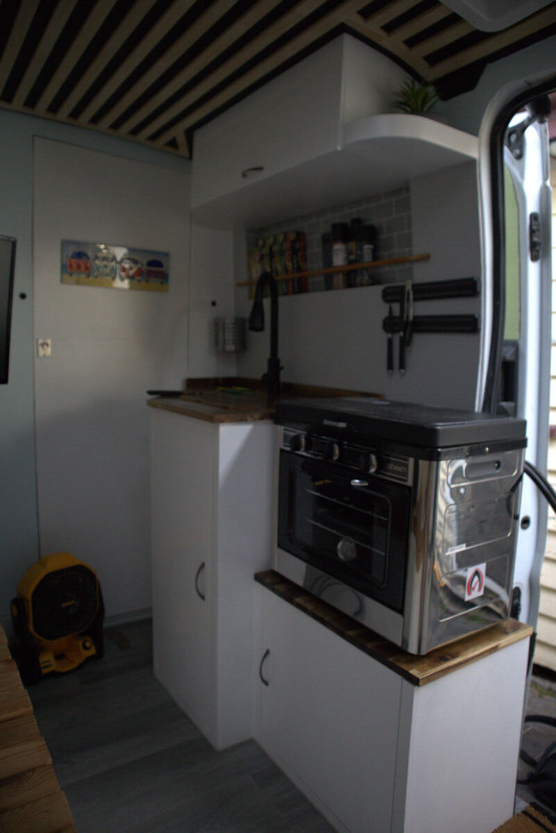 Finished van kitchen